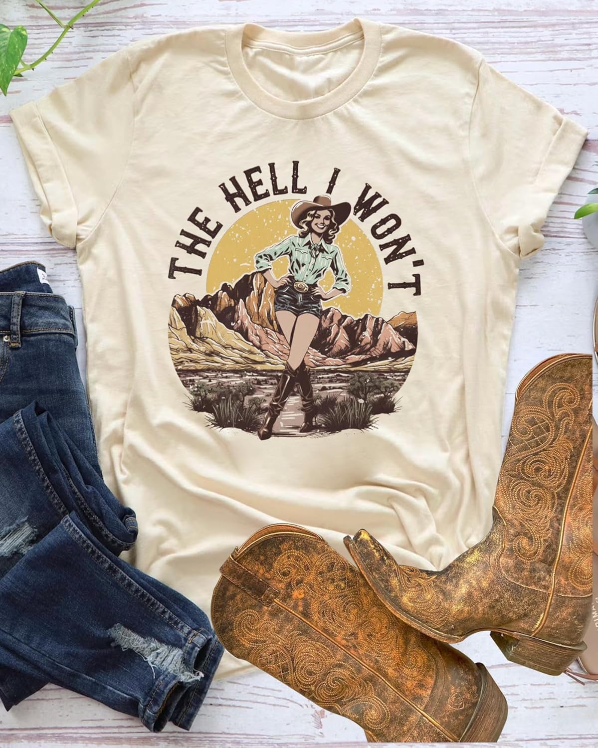 Funny Western Shirts for Women Cowboy Take Me Away Vintage Graphic Country T Shirt Teen Girls Summer Retro Tees Tops - Image 3