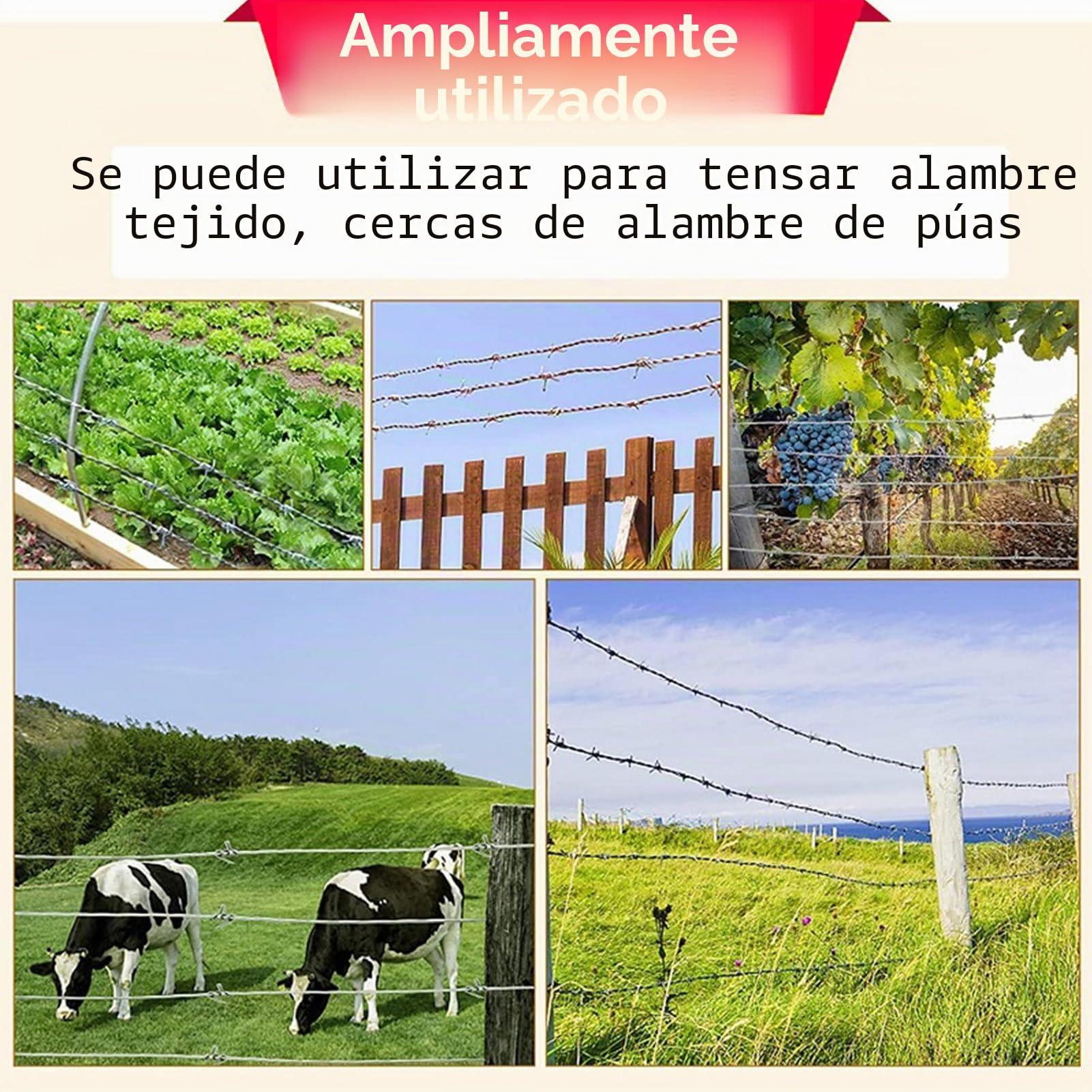 Tensor Profesional de Cercas de Apalancamiento y Ensanchador de Alambre para Cables de Alta Resistencia, Herramienta Esencial para Construcción y Reparación de Cercas