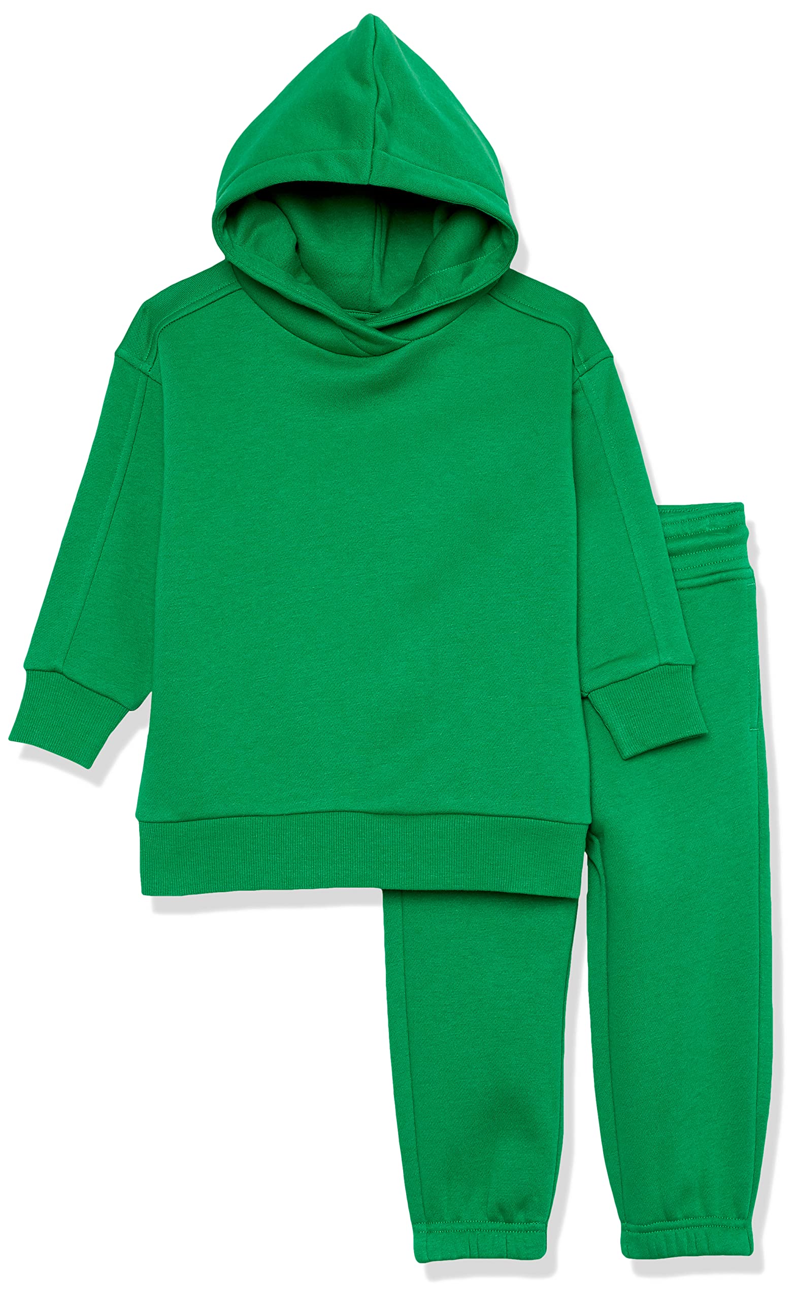 Amazon Essentials Unisex Kids and Toddlers Modern Sweatsuit Set 2 Piece Hooded Outfit Pack of 2