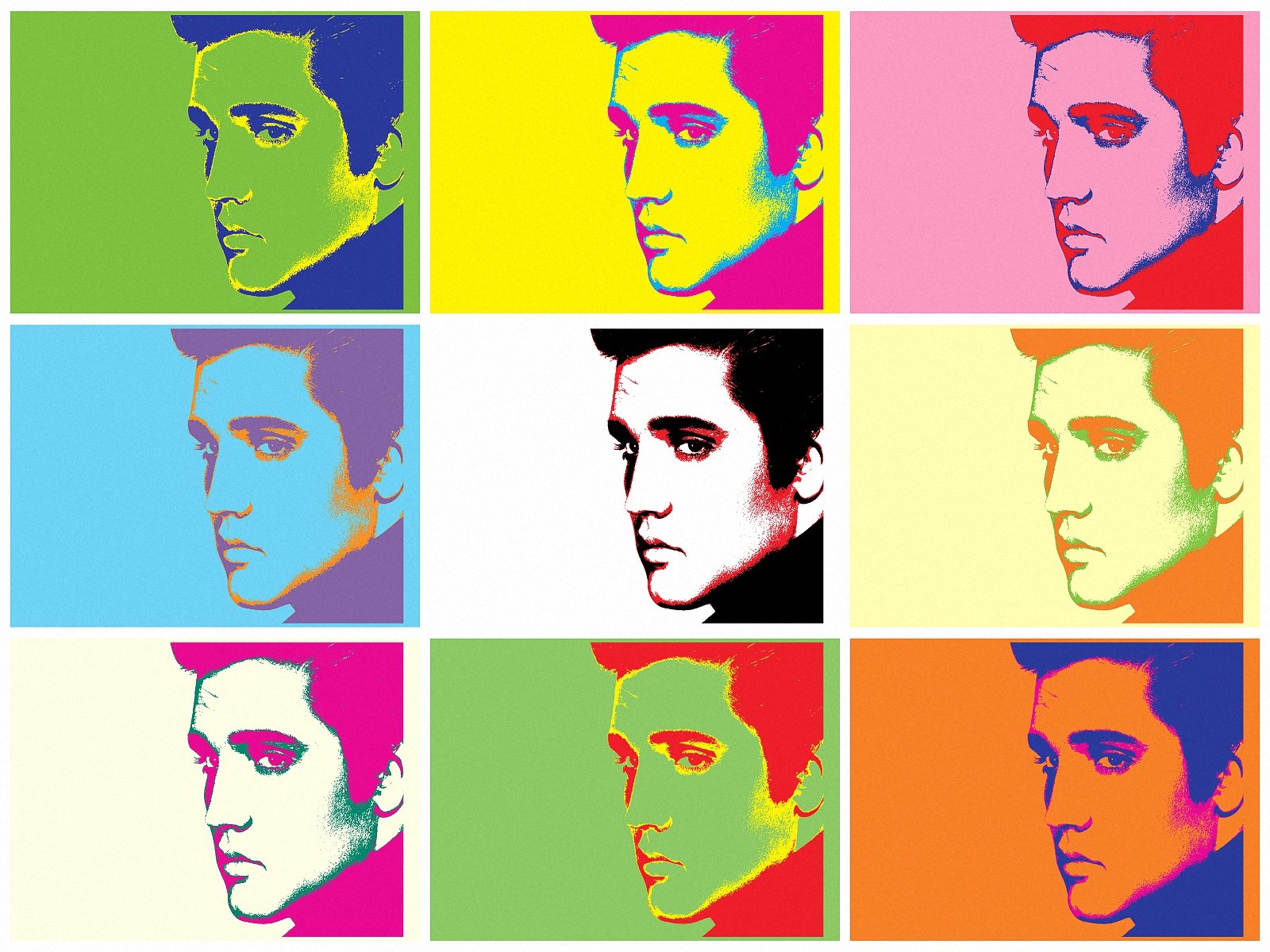 ELVIS PRESLEY PORTRAIT (2) POP ART ANDY WARHOL A4 Size SATIN PAPER  