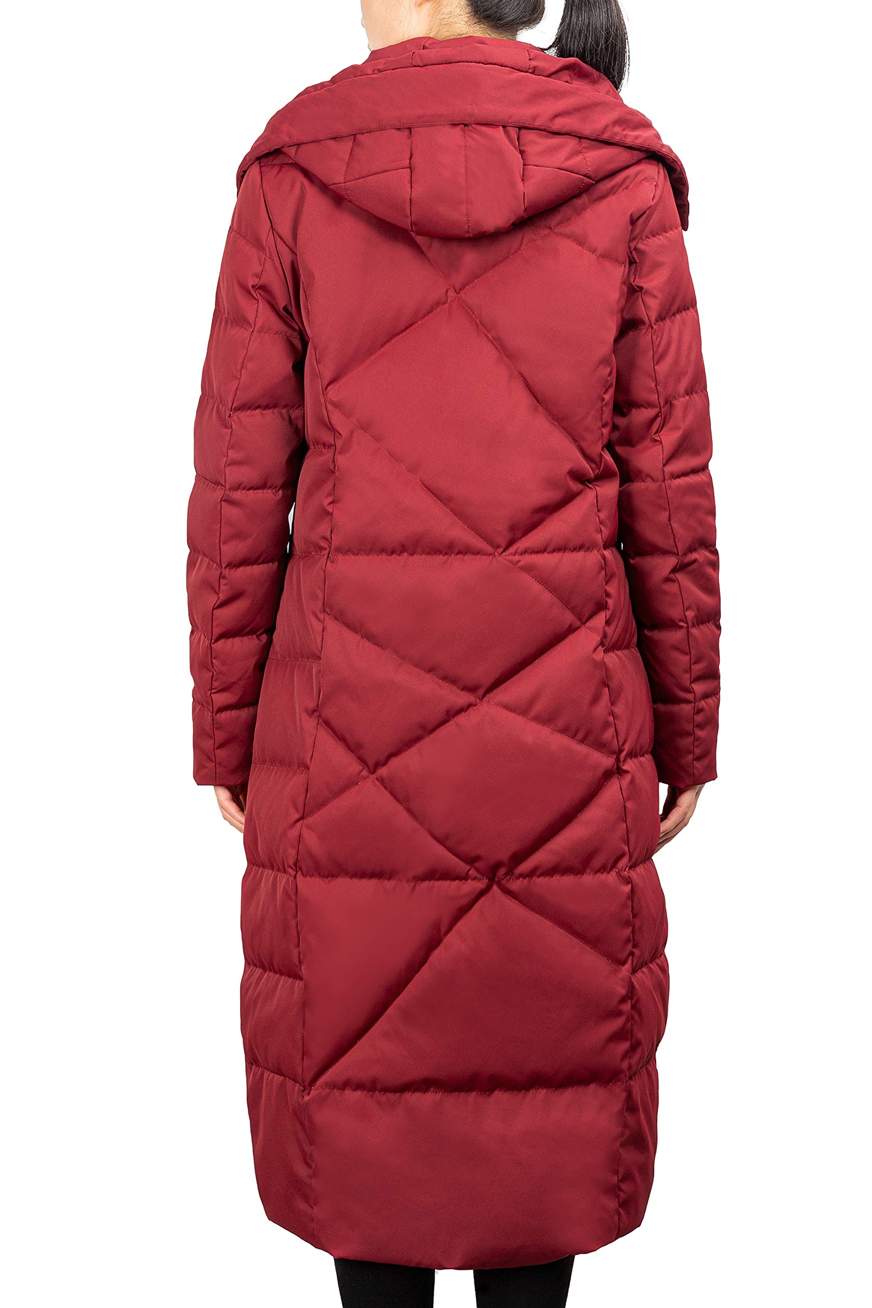 OROLAY Piumino Lungo da Donna con Cappuccio e Piumino Invernale Cappotto da Esterno Casual