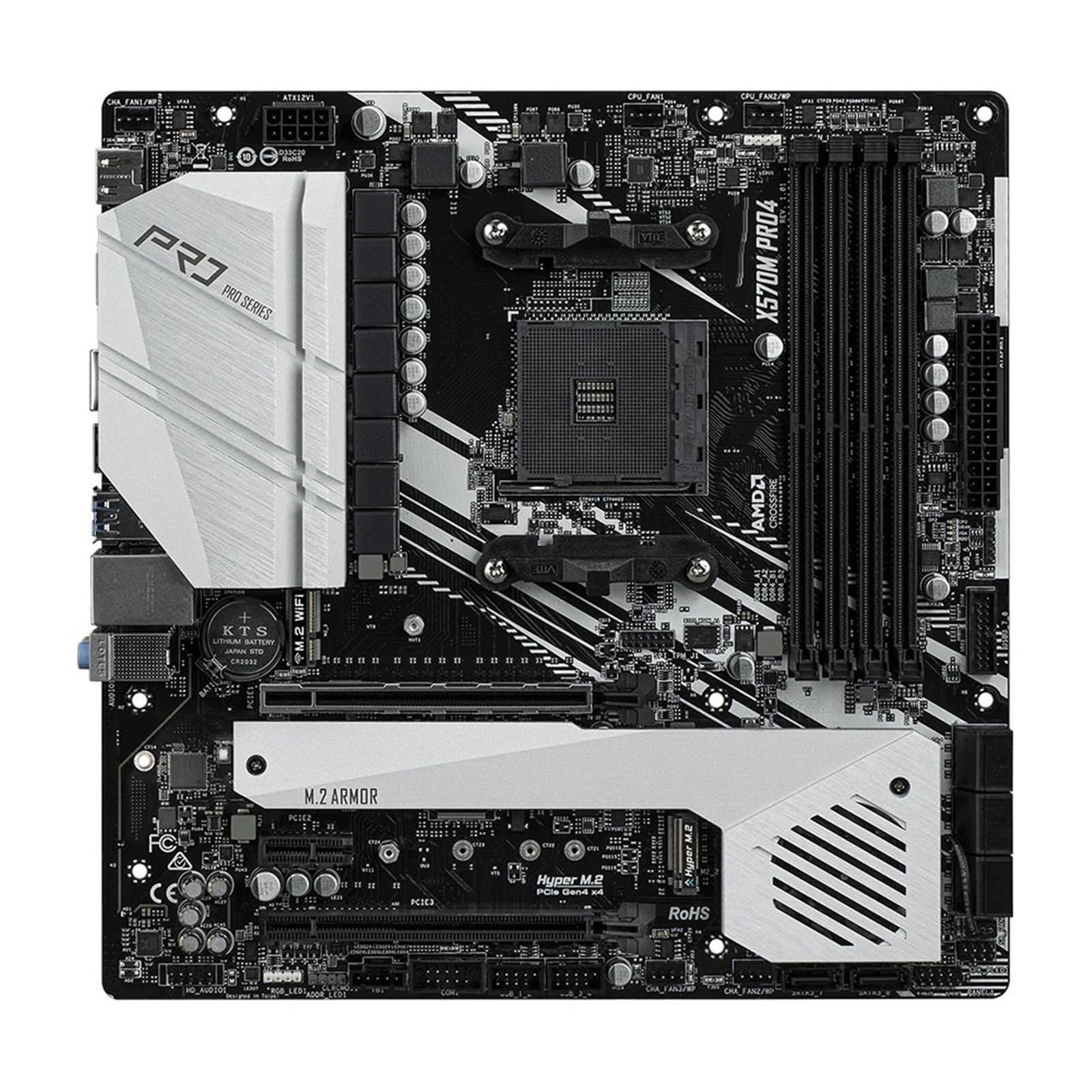 Placa Madre Fit For ASRock X570 Ryzen 5 5500 CPU X570M Pro4