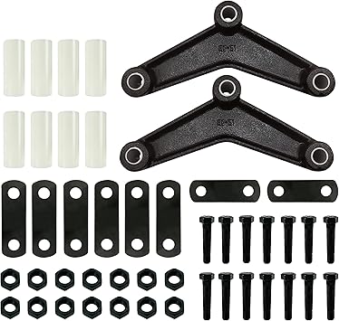 Trailer Shackle Kit,Heavy Duty Tandem Trailer Axle Shackle Kit, Dual Axle Trailer Leaf Spring Shackle Kit for Double Eye Springs 3500lbs-5200lbs Axles