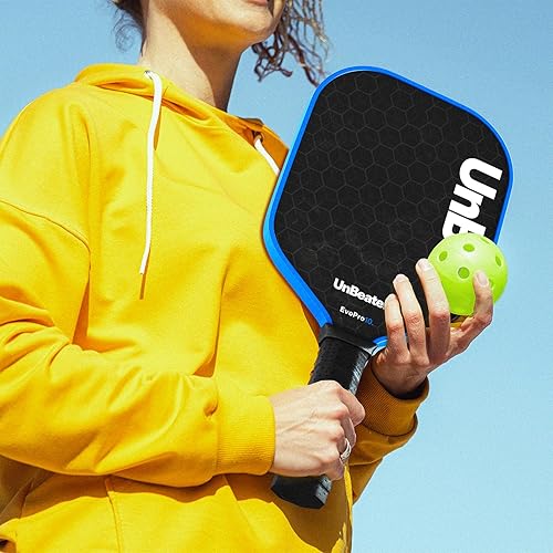 Miniatura 7 de Juego de 2 palas de pickleball aprobadas por USAPA de fibra de carbono de 0.630 in, palas de pickleball para hombres y mujeres, raquetas ligeras de