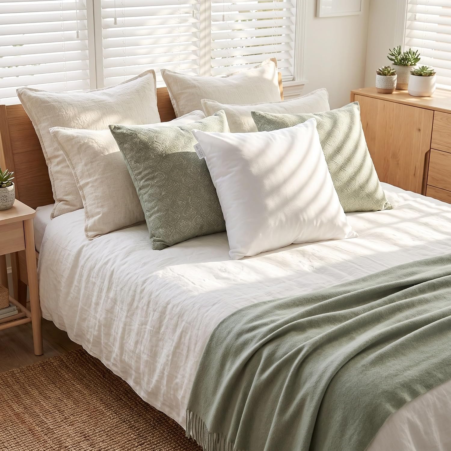 UKCOCO Pillow Insert for 15.75'' Throw Pillowcase, Non-Woven Cover