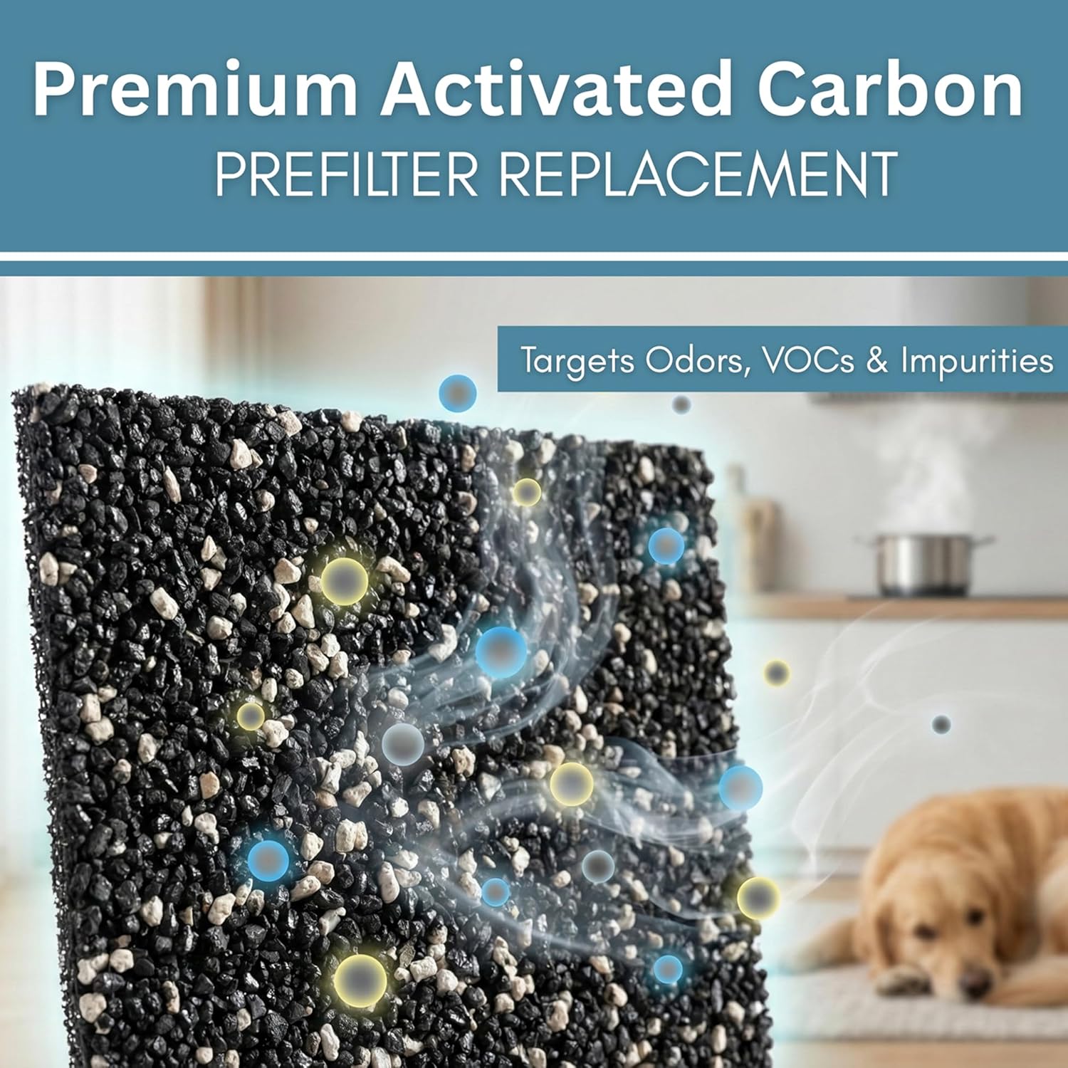 Premium Activated Carbon Prefilter Compatible With Honeywell Air Purifiers Filter Replacement R, HEPA Replacement Filter Prime, Honeywell Prefilter A, HEPA Replacements, 10" x 46.5" - 2 Pack