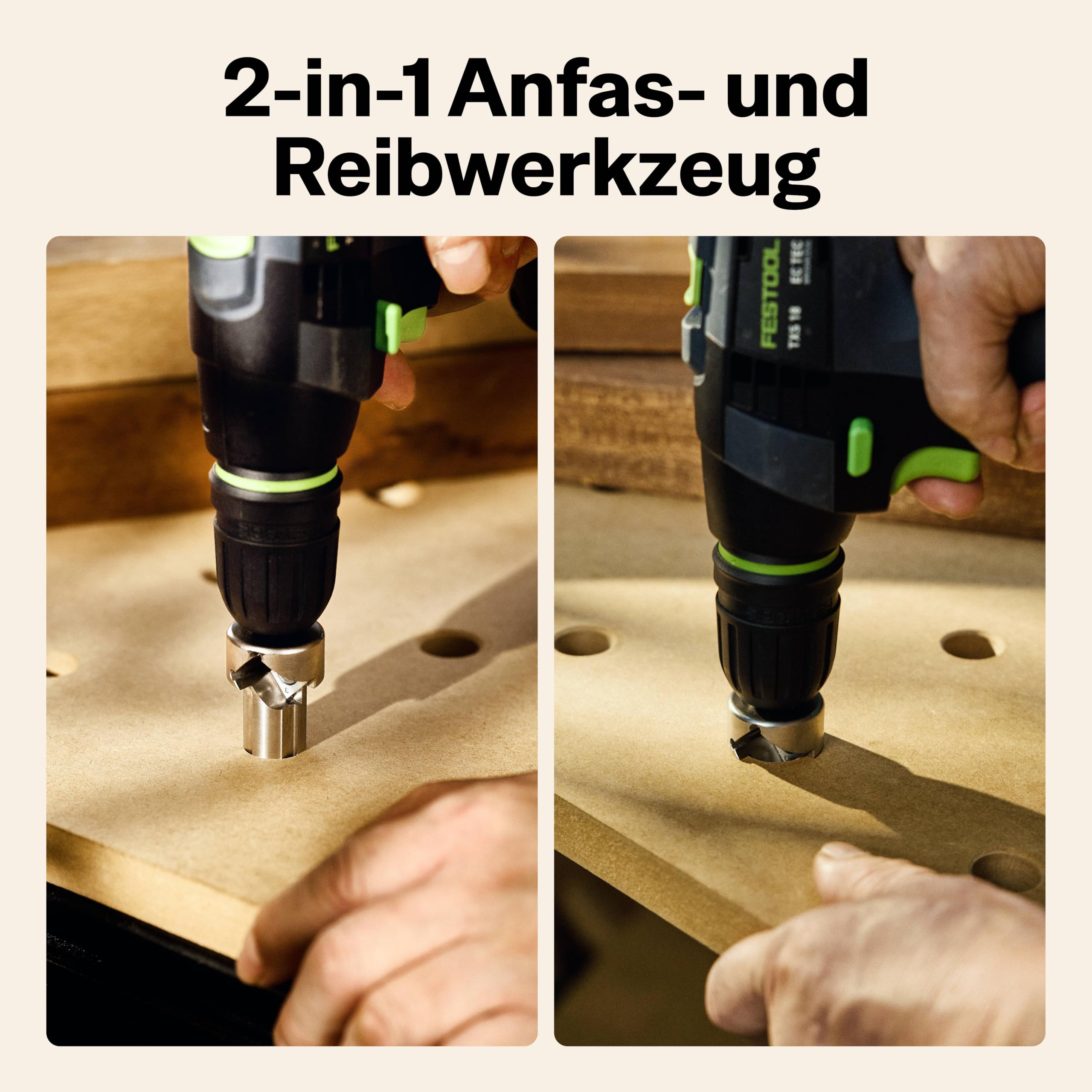 HONGDUI Fasenwerkzeug für Holzbearbeitung, Klinge aus Legierung, Edelstahl, Sechskantschaft für polierte Oberfläche, geeignet für elektrische Bohrmaschinen