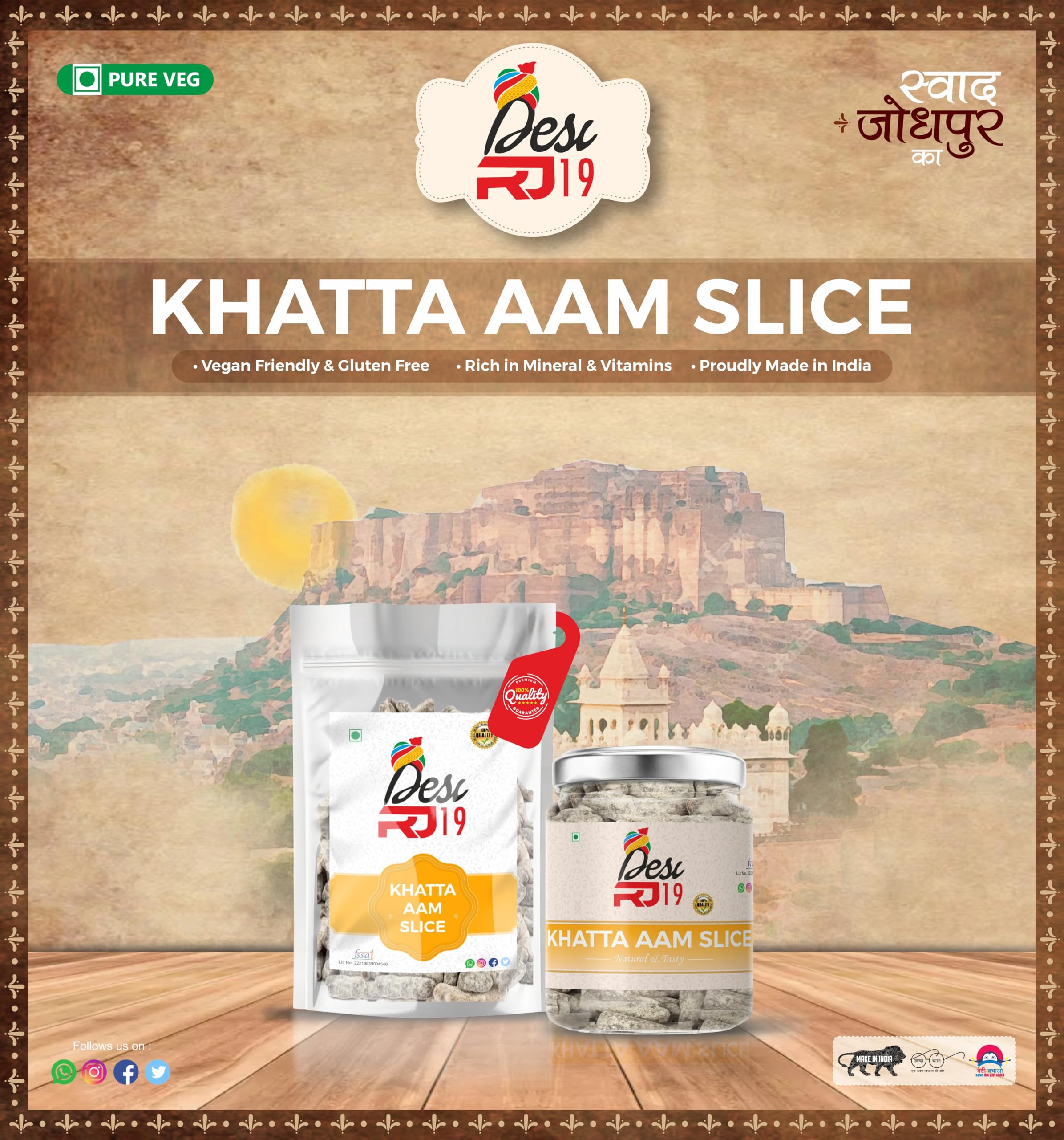 Desi RJ19 Khata Aam Slice pachak churan tasty chatpata (200g) (B0CVRWV3QL) Amazon Price History, Amazon Price Tracker