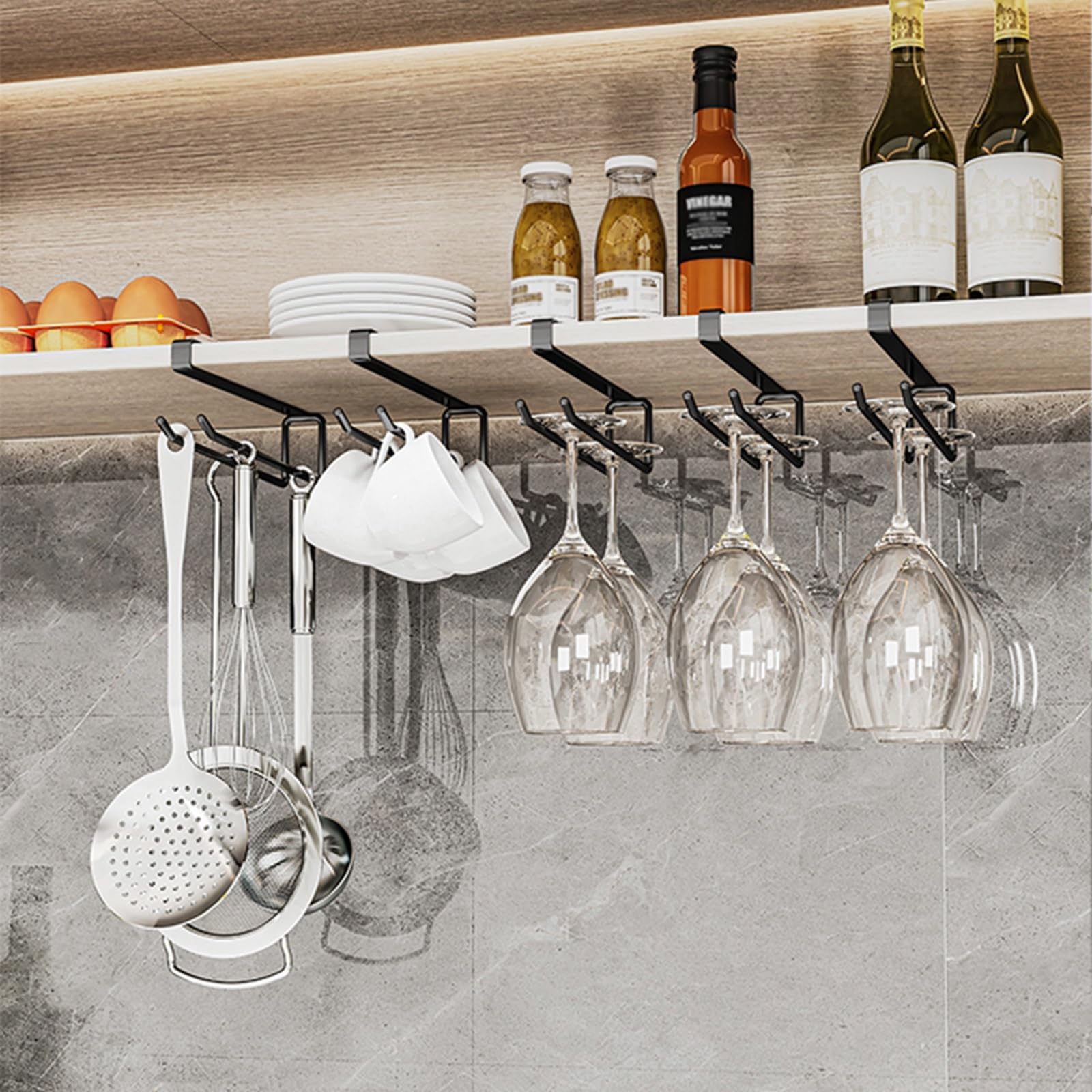 Amazon｜ワイングラスラック、吊り下げ脚付きワイングラスゴブレット