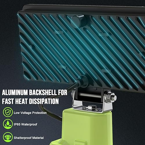 Miniatura 4 de Yinniy 38 W para luz Ryobi de 18 V, 6000 lm para linterna Ryobi de 18 V con puerto USB, linterna de trabajo LED con 2 modos de luz, luz LED