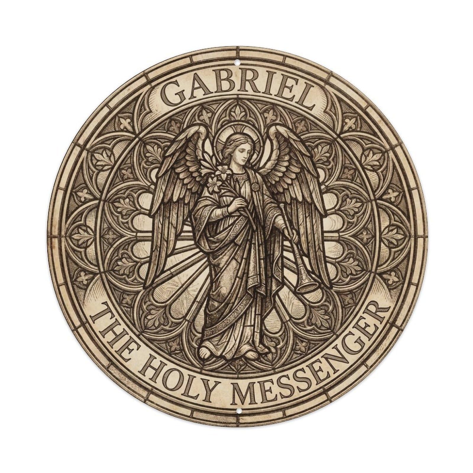 Archangel Gabriel Divine Voice The Holy Messenger Metal Tin Sign