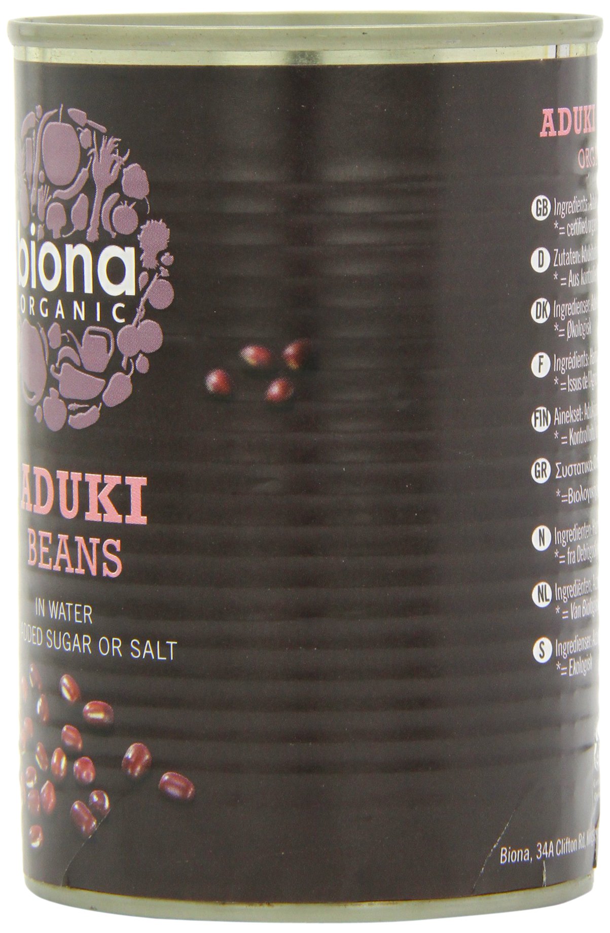 Biona Organic Aduki Beans 400 g (Pack of 12)