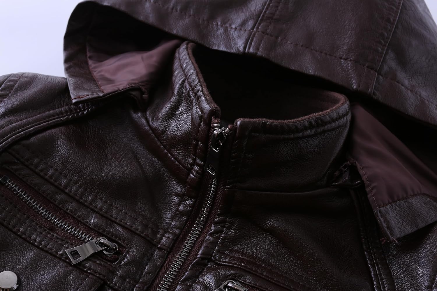 ボーイズ フェイクレザー バイカージャケット オートバイ ボンバースタイル ジャケット ファスナー付き 3~14歳のお子様向け