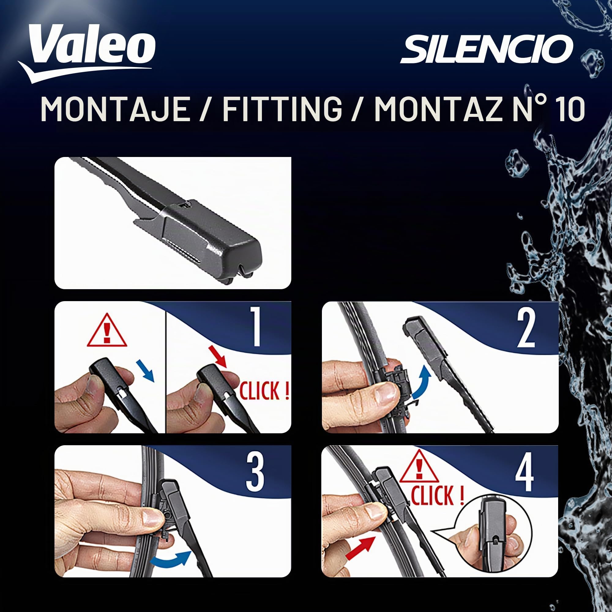 VALEO Silencio Escobilla - VF928 - Kit de Alto Rendimiento, Visibilidad Superior en Carretera, Fácil Instalación, Hojas Planas Originales de 700mm/450mm - Delanteras - Juego de 2 Escobillas - 577928