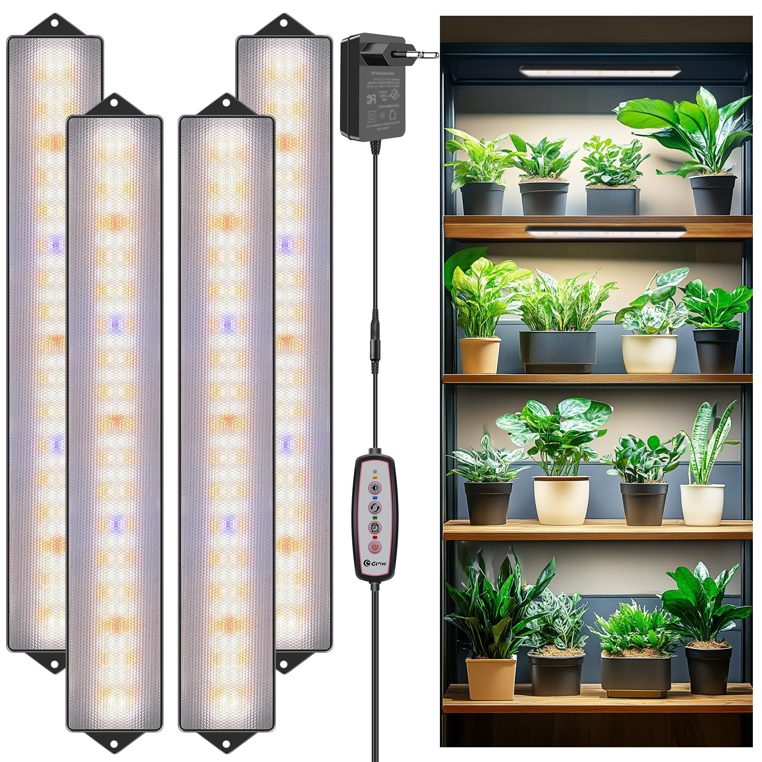 Wolezek Pflanzenlampe LED Vollspektrum, Grow Light mit Auto Timer 6/12/16H