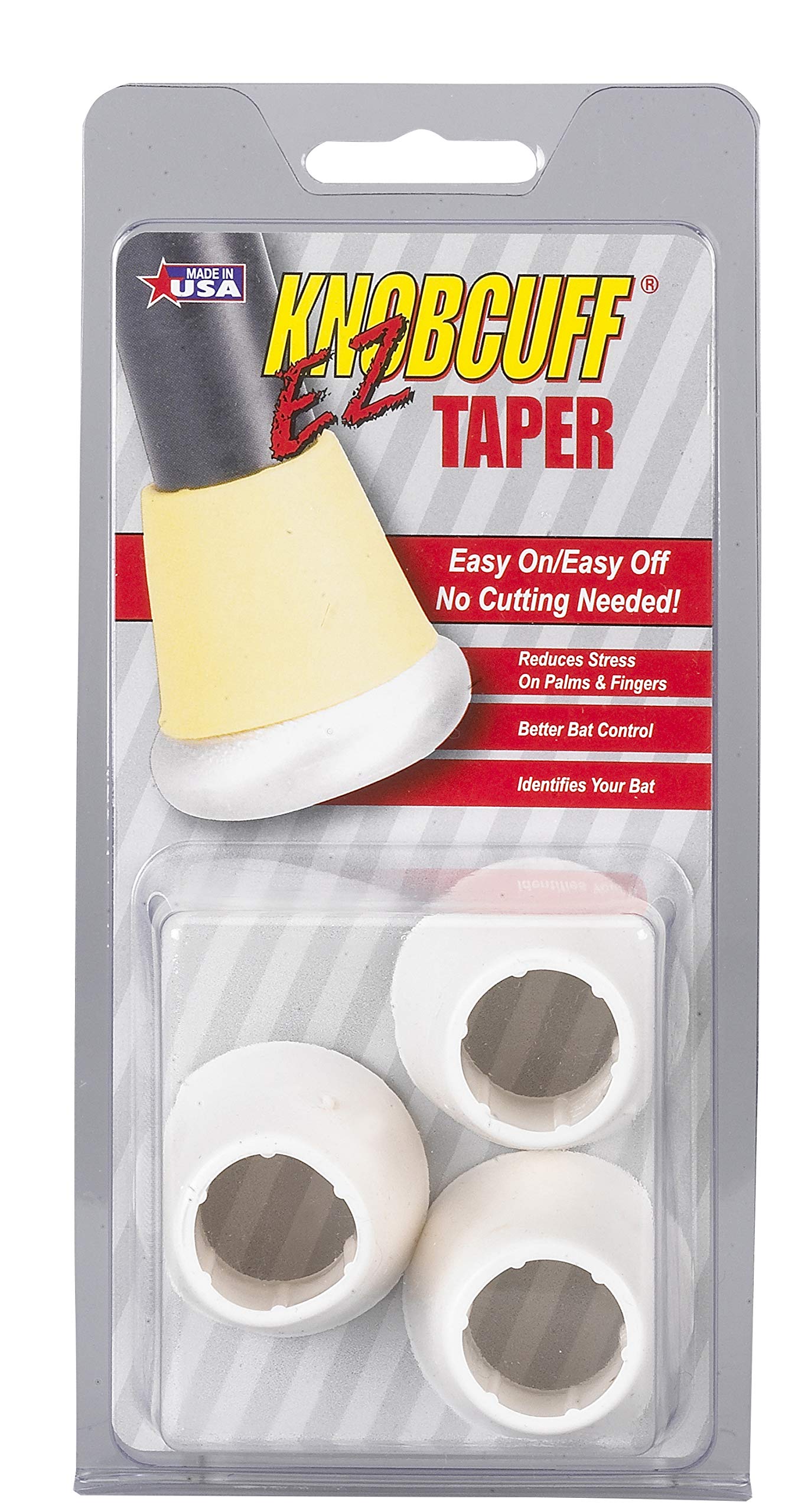 MarkwortKnob Cuff Taper Grip-Pack of 3 (White)