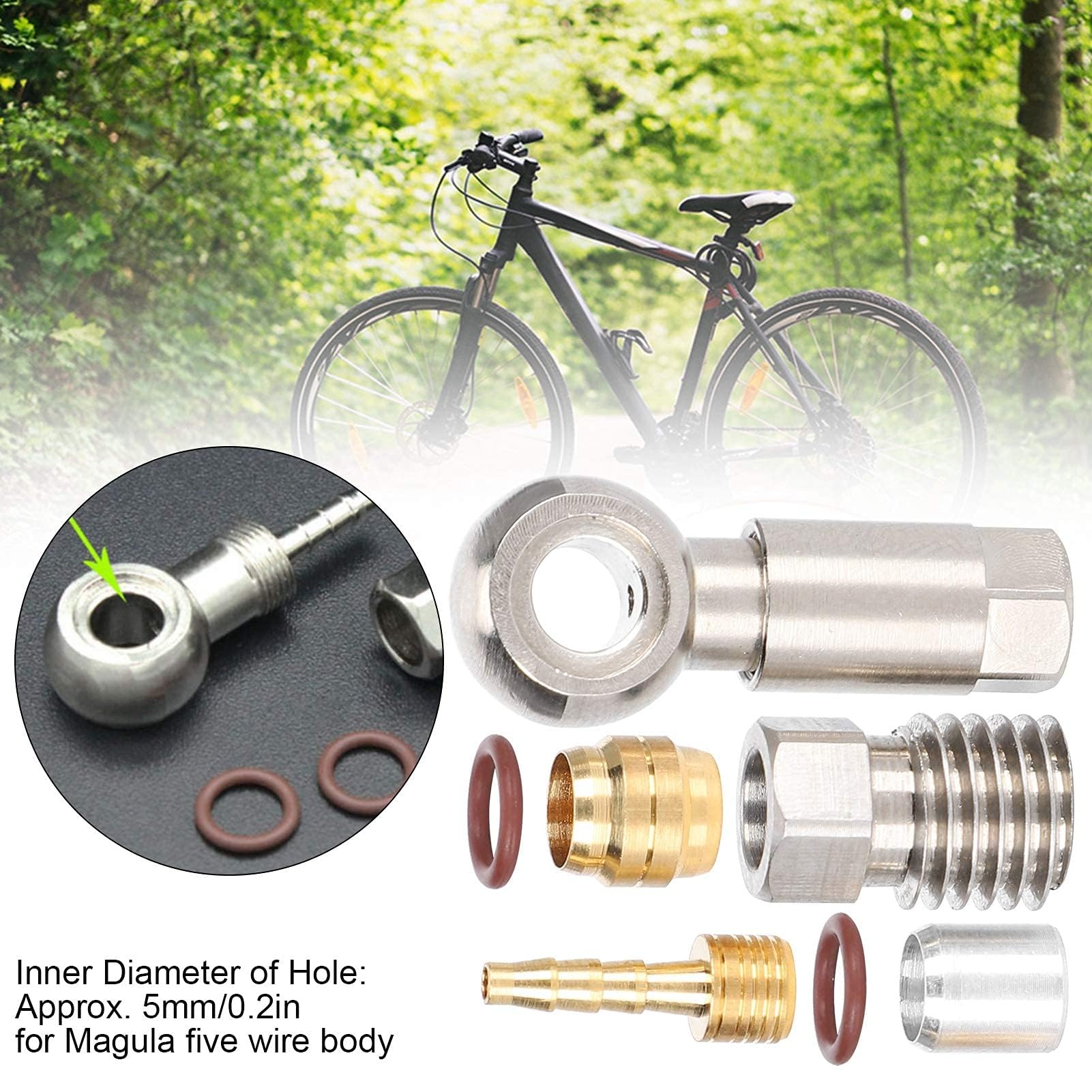Bike Olive Head MT4 / 6/8 rower hydrauliczny wąż do hamulców tarczowych, oliwkowy i łączący do roweru górskiego