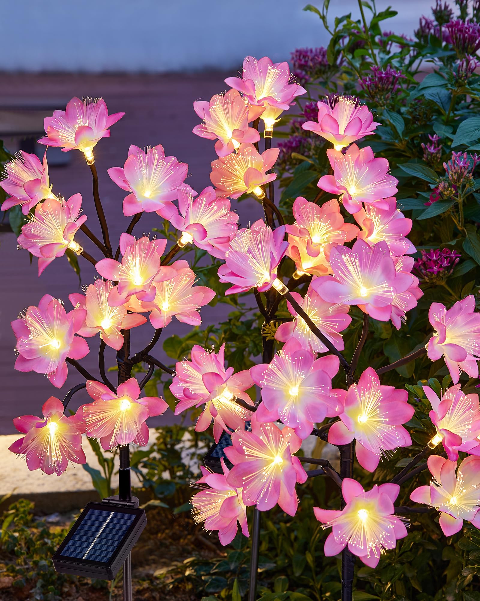 Confezione da 4 luci solari per esterni, a energia solare, IP65, impermeabili, decorative, per cortile, patio, giardino