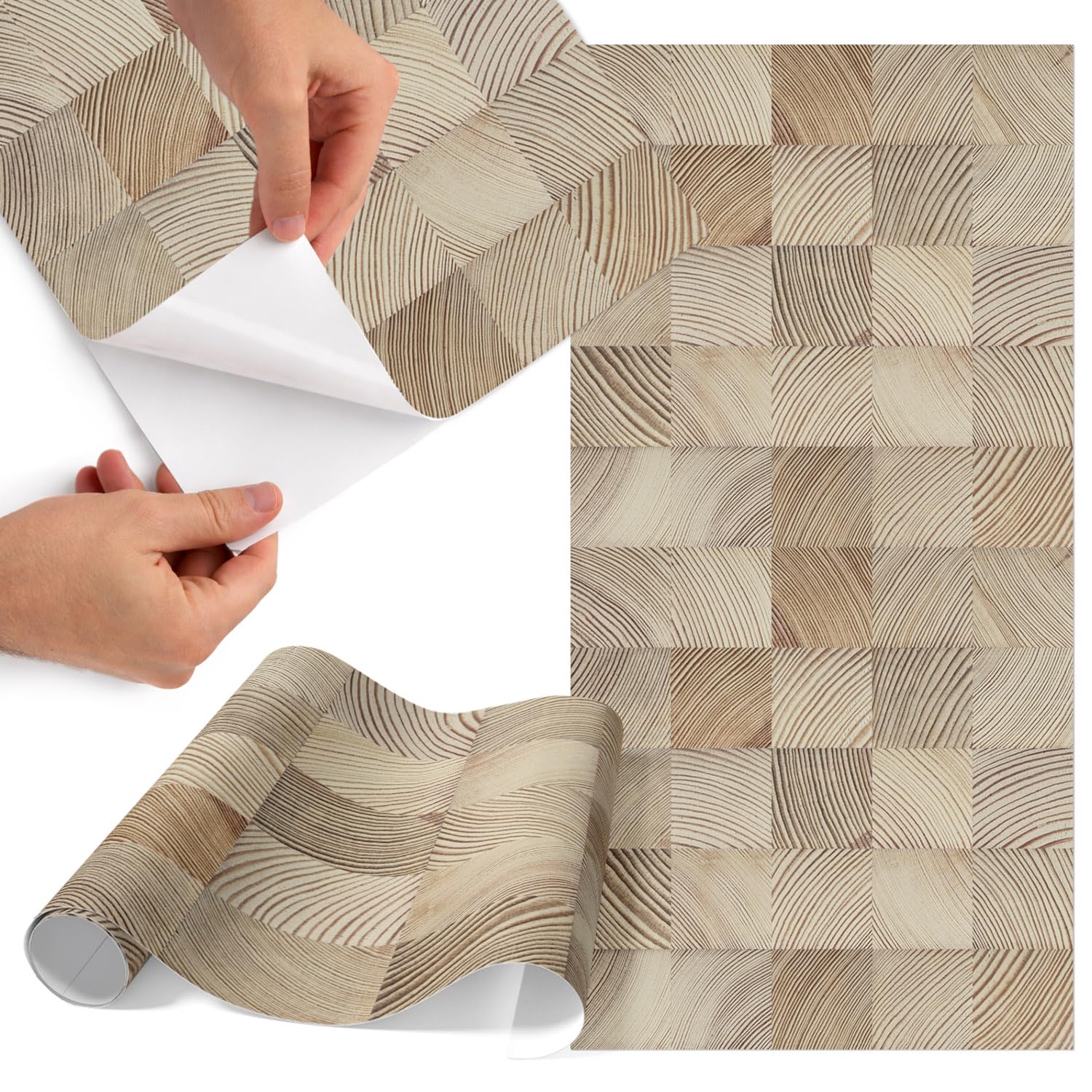 Film covering meuble motif bois mat 65x130 cm imperméable pour cuisine et chambre