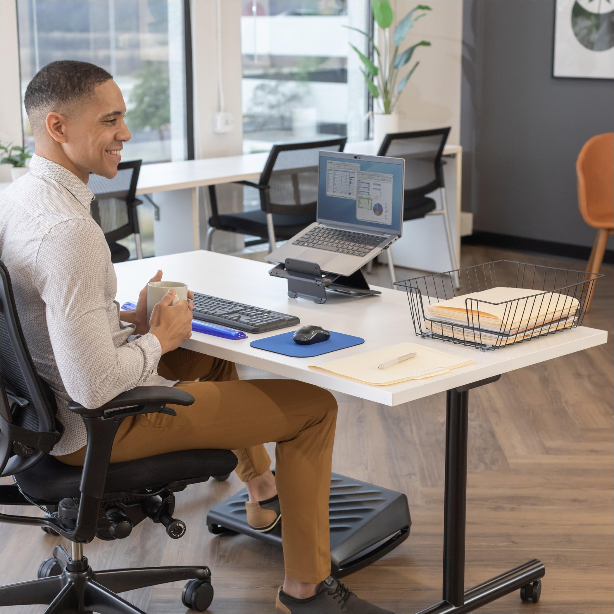 Fellowes Workstation Legal Size Desk Tray Organizer, Wire, Black (65112)