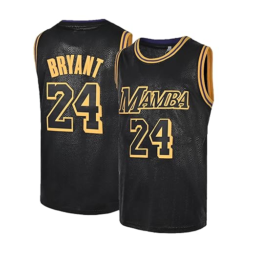 Youth boys basketball 8/24# jersey children's fashion basketball jersey dry hip-hop clothing black xs-xl