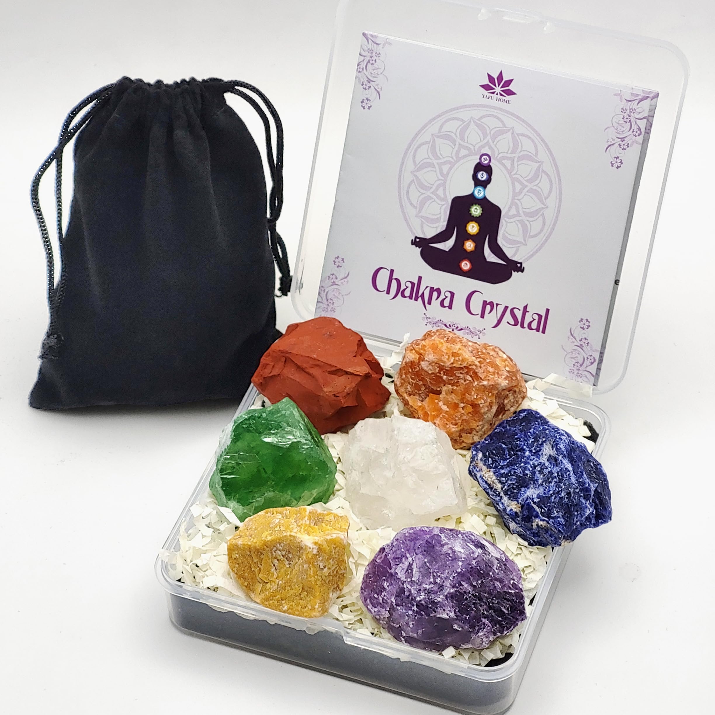Amazon.com: YAFU HOME 7Pcs Chakra Stones and Healing Crystals Gift