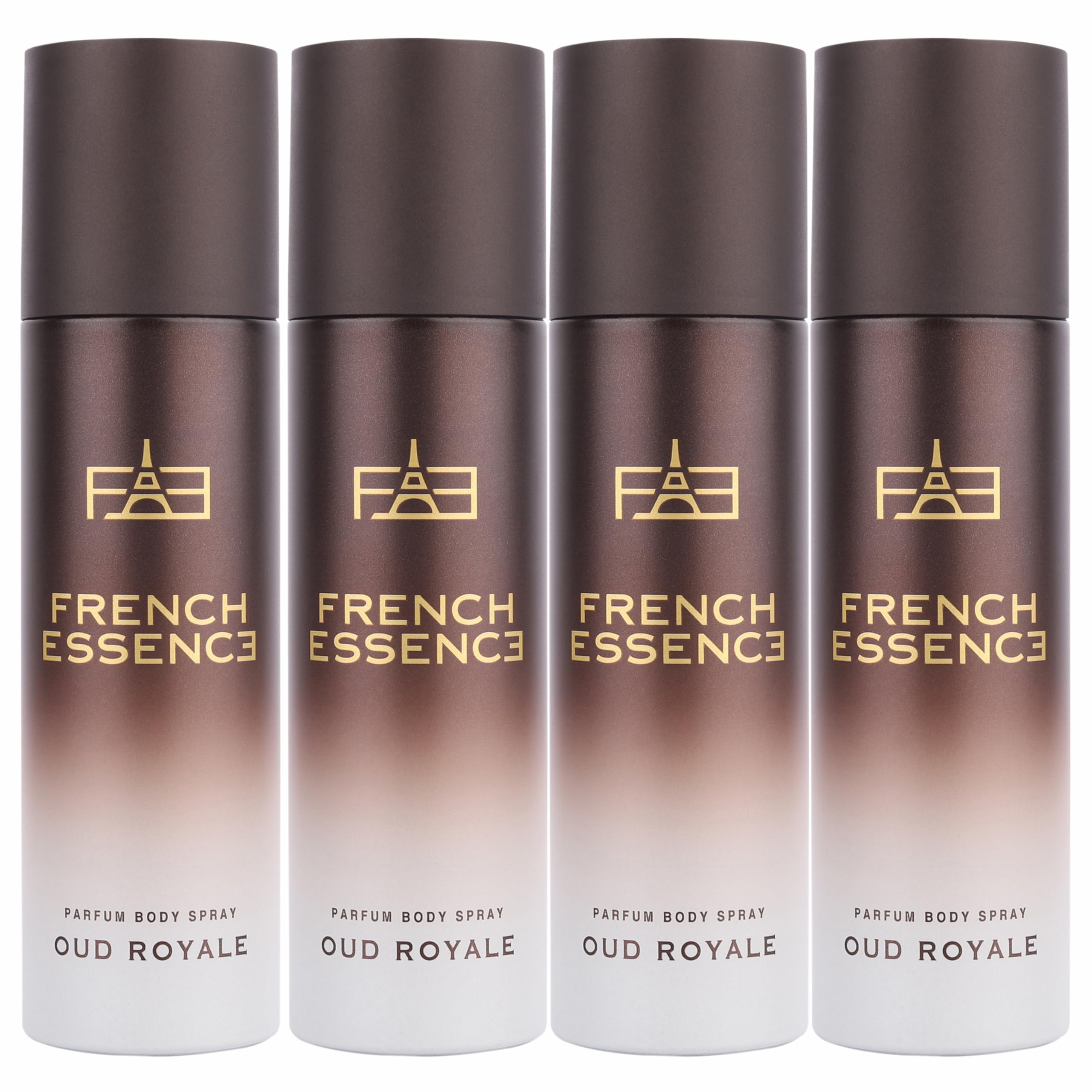 FRENCH ESSENCE Deodorant Spray Perfume/Deodorant for men/Men Deo/Body Spray for men,Long Lasting Fragrance, Fresh Scent (Oud Royal) 120Ml Each - Pack of 4