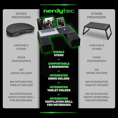 Miniatura 2 de Couchmaster CYBOT - Escritorio ergonómico para cuadernos o equipos inalámbricos, incluyendo almohadas, alfombrilla de mouse