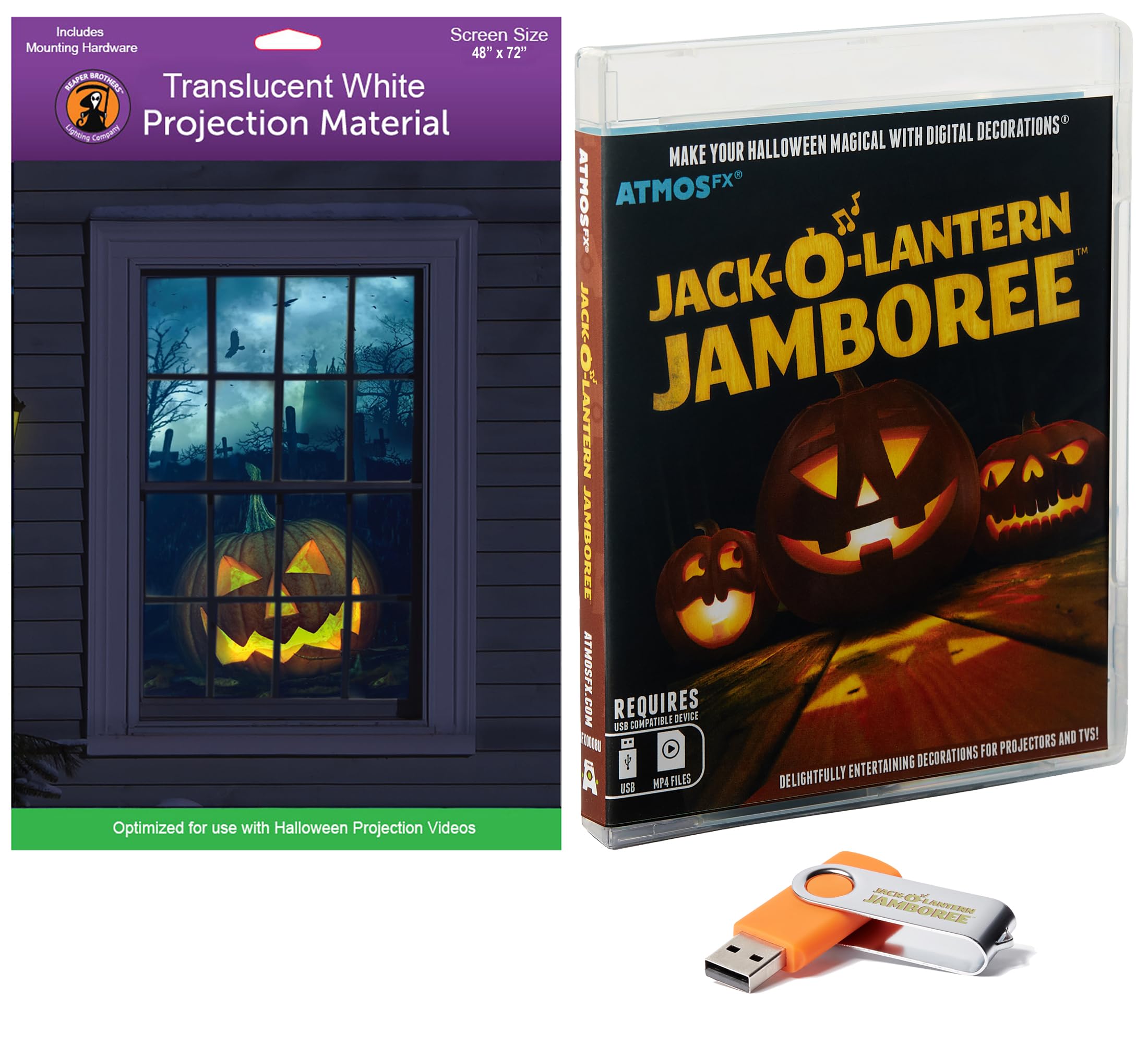 BIG APOLLO HALLOWEEN ver 展示品 Amazon.com: AtmosFx Jack-Lantern Jamboree USB + 48