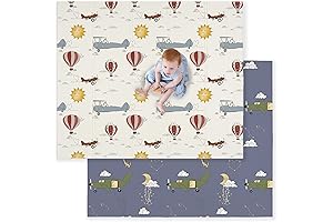 JumpOff Jo: Super Safe & Foldable Play Mat for Babies (70" x 59")