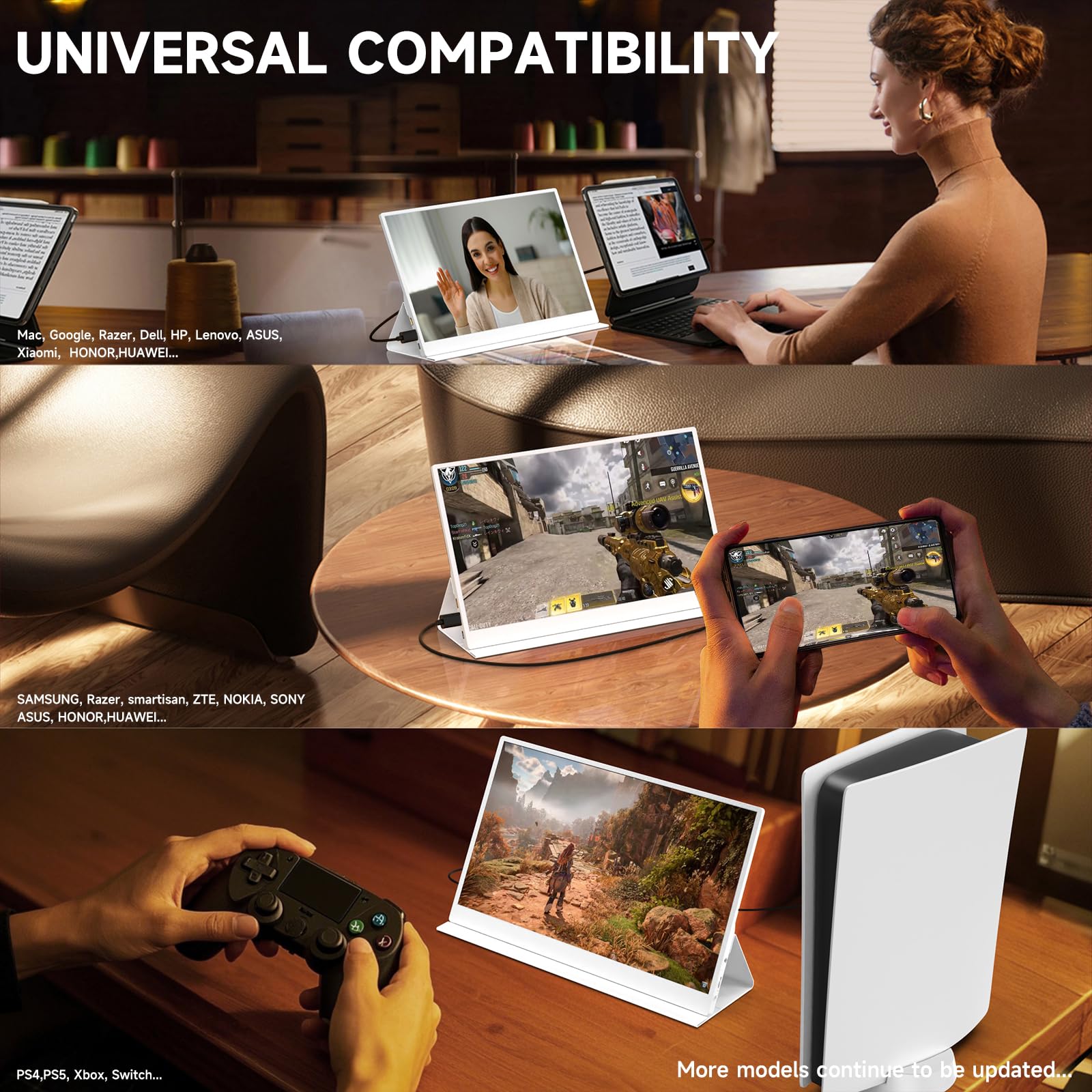 Amazon.co.jp: AYY ポータブルモニター ノートパソコン用 15.6インチ