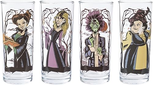Silver Buffalo Disney Nightmare Before Christmas Day of the Dead - Juego de 4 vasos de 10 onzas