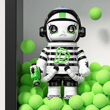 POP MART MEGA Space Molly 100% Series4, figuras de ação com design