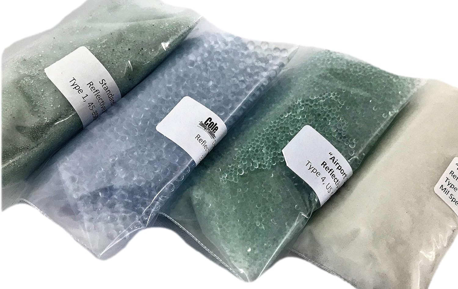 Reflective Glass Beads - Variety Sample Pack - 4-4 Ounce Bags