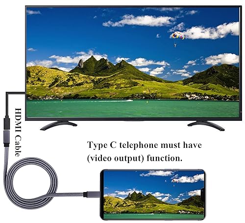 Miniatura 8 de AAOTOKK Cable adaptador USB 3.1 trenzado plano tipo C de 5 Gbps y 2A 3.1 USB tipo C macho a USB3.1 Cable de función completa compatible con carga,