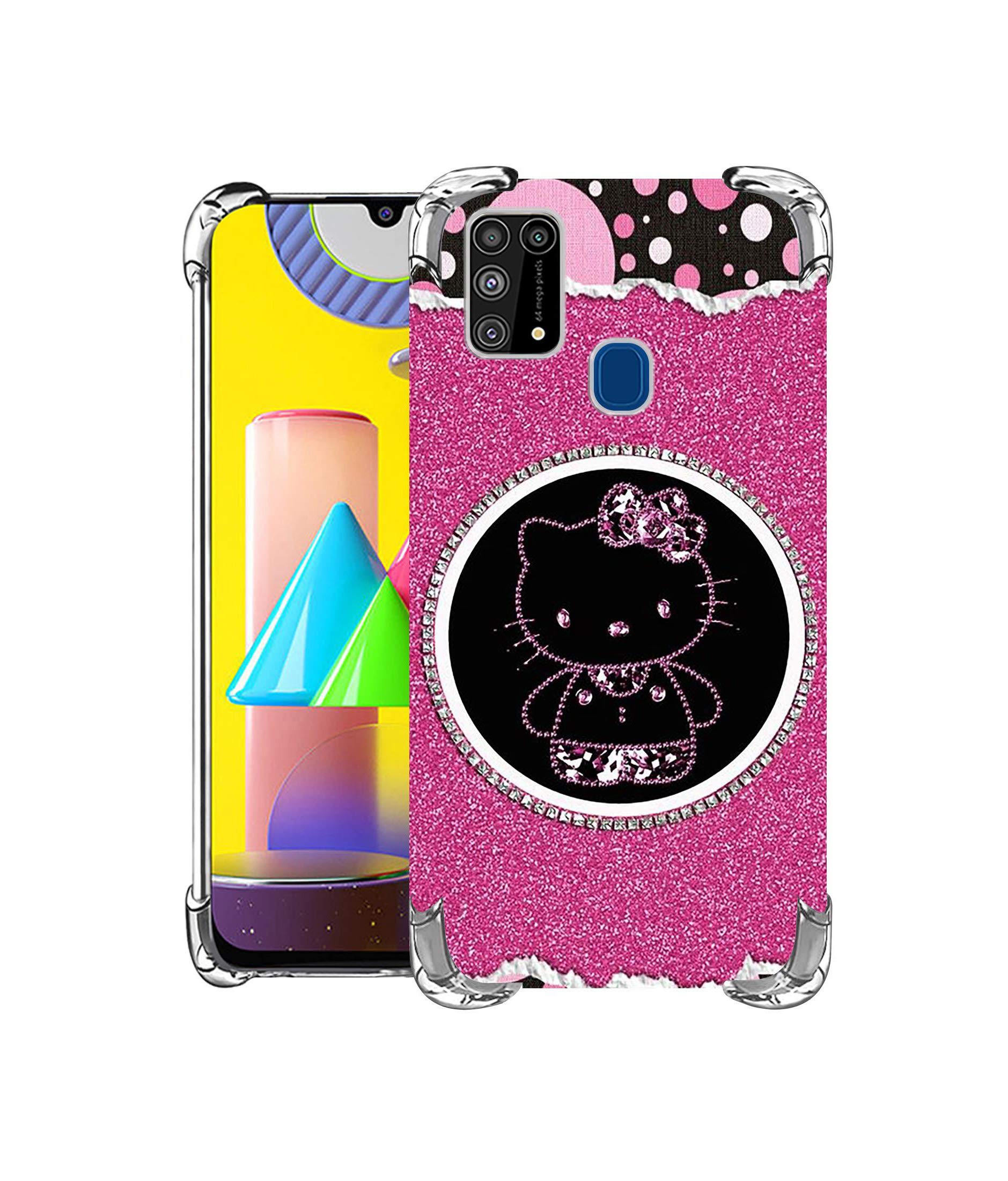 Amazon Brand - Solimo Silicon Designer Kitty With Glitter Uv Printed Soft Back Case Mobile Cover For Samsung Galaxy M31 Prime / M31 / F41, Multi-Colored (B08511L3KH) Amazon Price History, Amazon Price Tracker