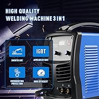 Vista 3 de MAYSENT Soldador - Soldador MIG de núcleo de flujo/elevación TIG/Stick 3 en 1 Soldador MIG 140A Soldador con gas y sin gas Máquina de soldadura IGBT