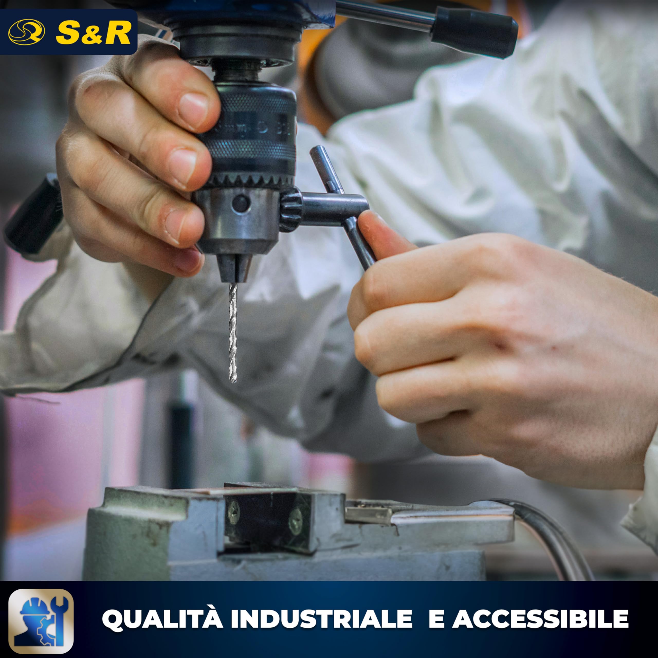 S&R 25 Punte Trapano Metallo Rettificate (1-13mm) 118 °, serie GM, DIN 338, HSS- Acciaio, Cassetta di metallo, Qualità Professionale