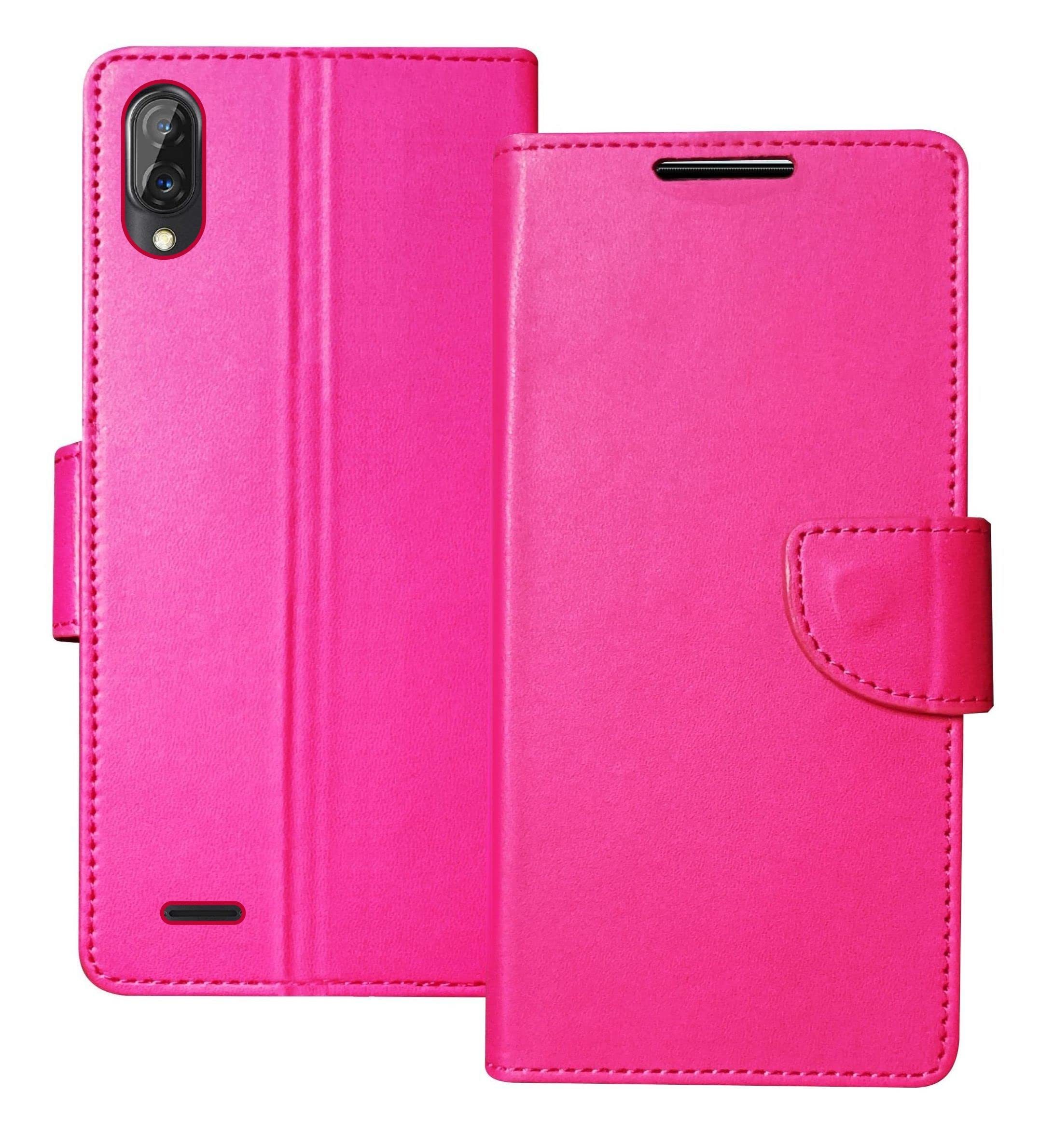 Sales ExpressArtificial Leather Flip Case Back Case Cover for GIONEE Max (Pink)