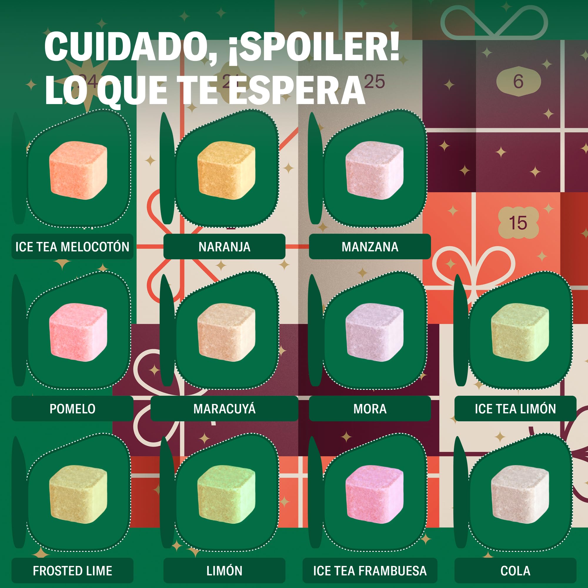 Waterdrop Calendario de Adviento 2025 – 25 Pastillas Saborizantes sin Azúcar, Edición Limitada