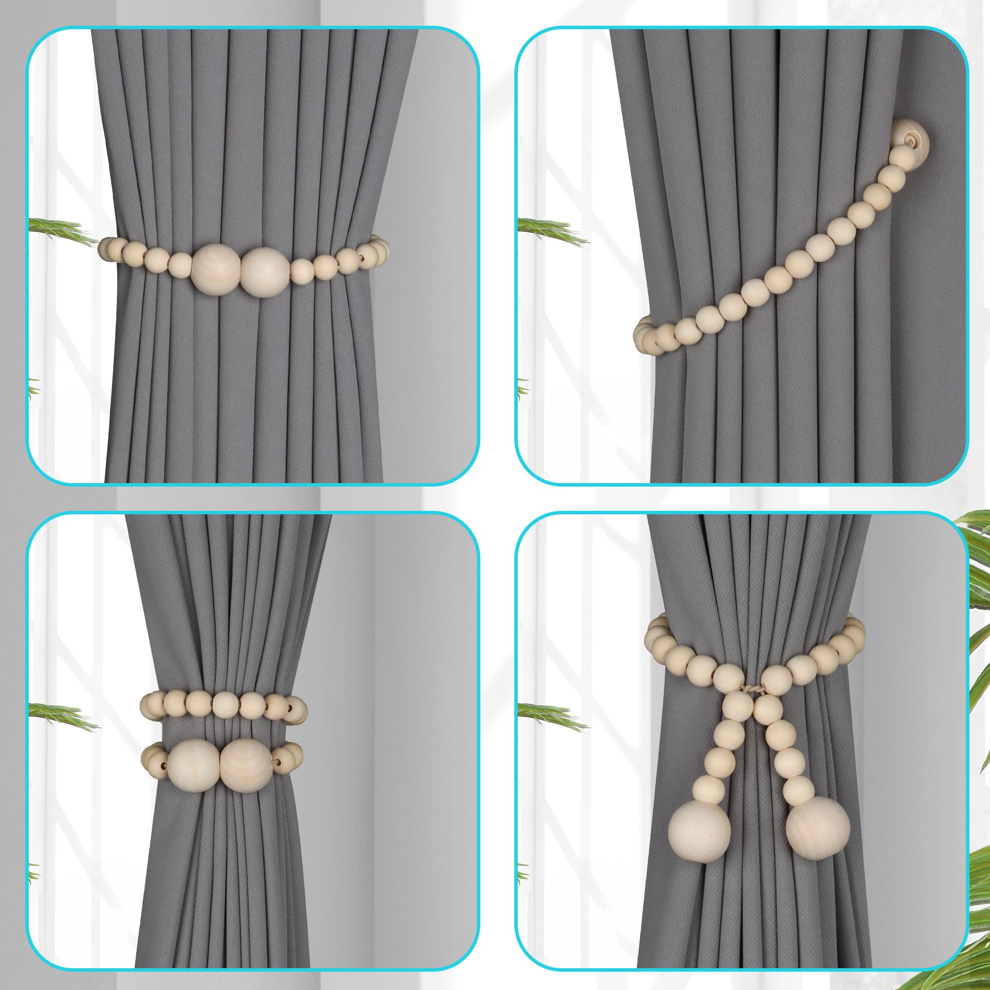 Meplait Magnetic Curtain Tiebacks - Image 3