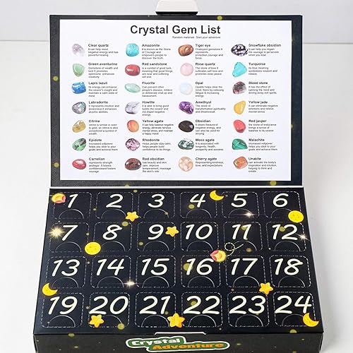 Miniatura 2 de Juego de caja ciega de cristal natural con 24 cristales de celosía, cristal curativo, colección de popularización de ciencia educativa para niños,