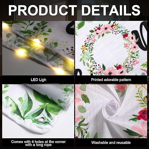 Miniatura 3 de WovWeave Letrero iluminado de bienvenida a casa, letrero de bienvenida a casa con luz LED y cuerda para inauguración de la casa, decoración de