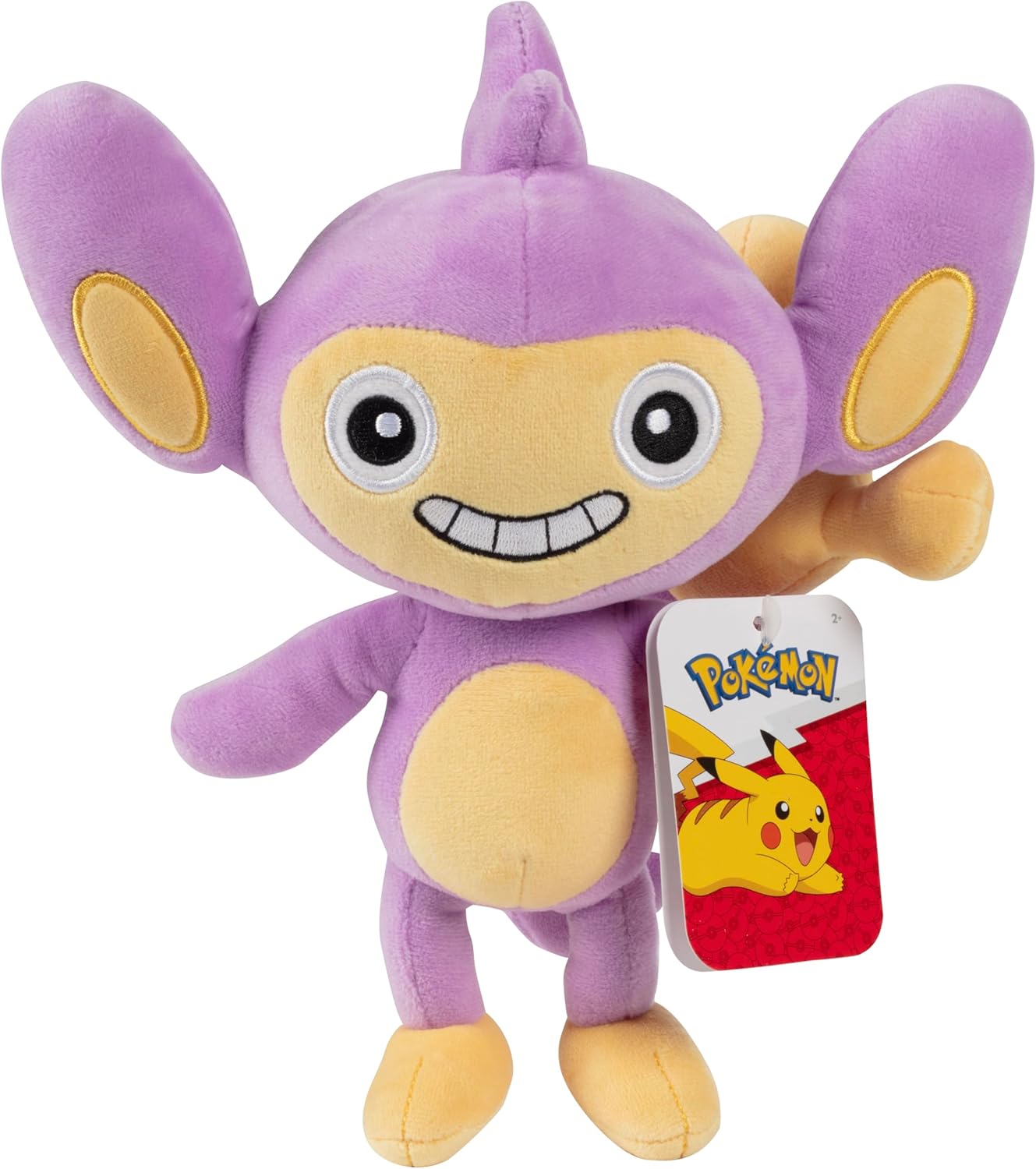 Pokémon 8" Aipom Plush - Officially Licensed - Generation 2 Figure - Authentic Monkey Soft Stuffed Animal Toy - Gift for Kids, Boys, Girls - 2+