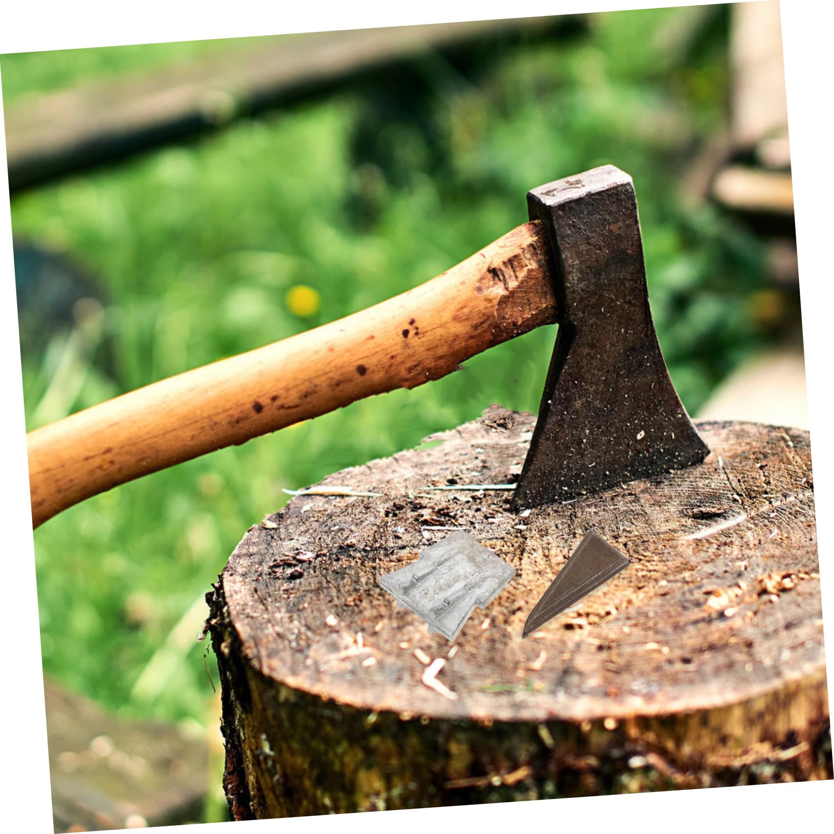 Operitacx 4 Set Installare Zeppe Rinforzate Cuneo Per Cunei Cuneo Spaccalegna Scissione Bushcraft Cuneo A Forma Di Cono Cuneo Di Ricambio Per Martello Ferro Da Stiro Argento 4 Pezzi*4