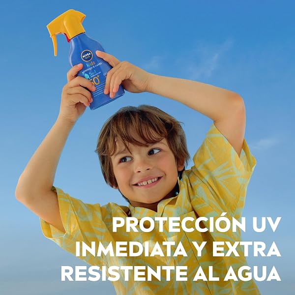 NIVEA SUN Protege & Cuida Kids - Spray FP50+ - Protector Solar Infantil - Protección UVA/UVB Alta - Resistente al Agua - Hidratación Profunda - Aplicación Sencilla - Piel Sensible Para Niños - 250 ml - 4