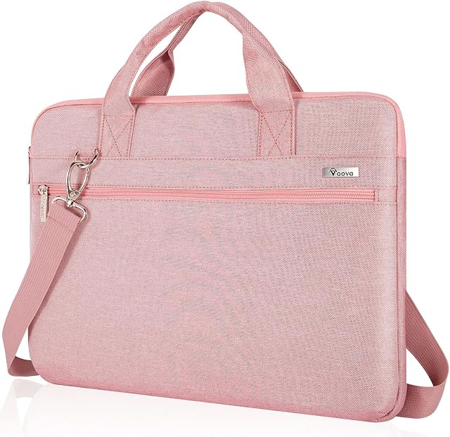 Voova 15 15.6 16 Inch Laptop Bag Case,Waterproof Slim Computer Sleeve Cover Compatible with MacBook Pro 15/16,15" Surface Book 3/2,Dell XPS 15,HP Pavilion,Lenovo ASUS Acer Samsung Chromebook,Pink