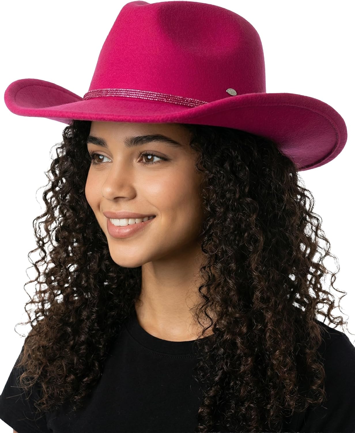 Funky Junque Sparkly Rhinestone Cowboy Hat - Women's Adjustable Western Festival Glam - Bride Collection, Rhinestone Styles