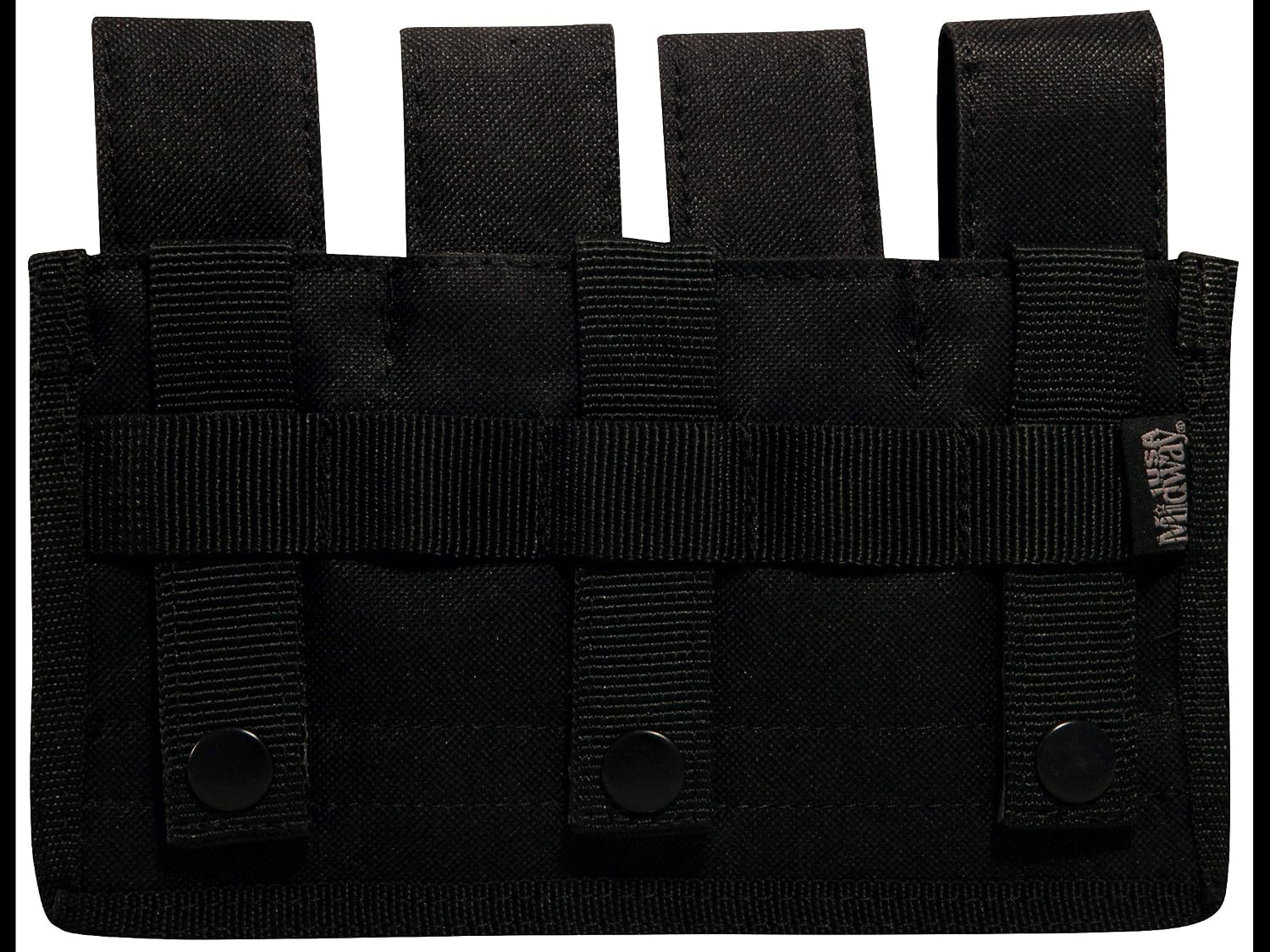 MidwayUSA MOLLE Four Pistol Magazine Pouch Black