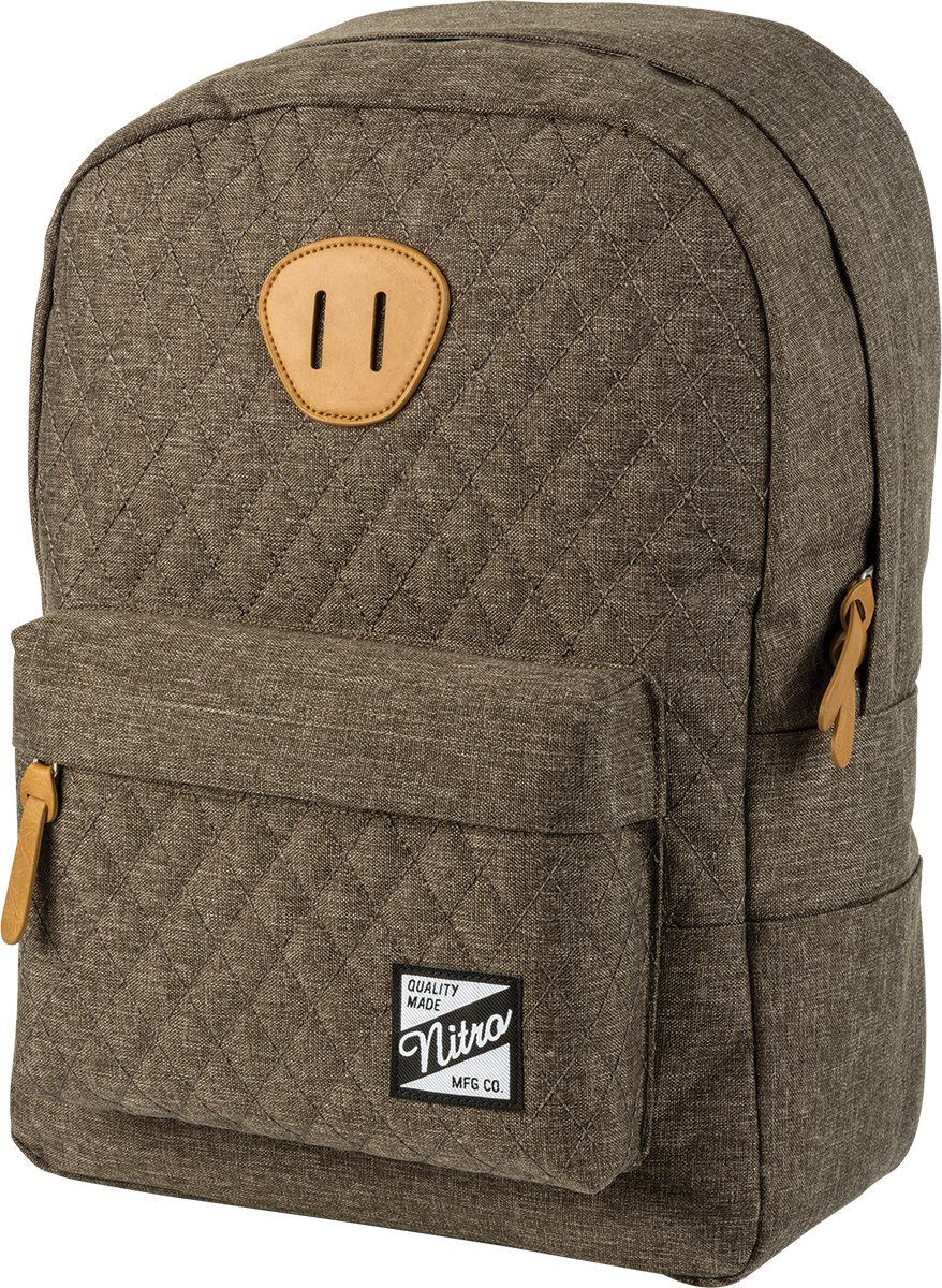 Urban Classic Old School Daypack mit gepolstertem Laptopfach, urbaner Streetpack im Retro-Look, Alltagsrucksack, Schulrucksack, Schoolbag, Burnt Olive, 20 L, 420 gr